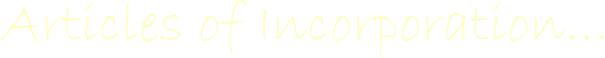 Articles of Incorporation…